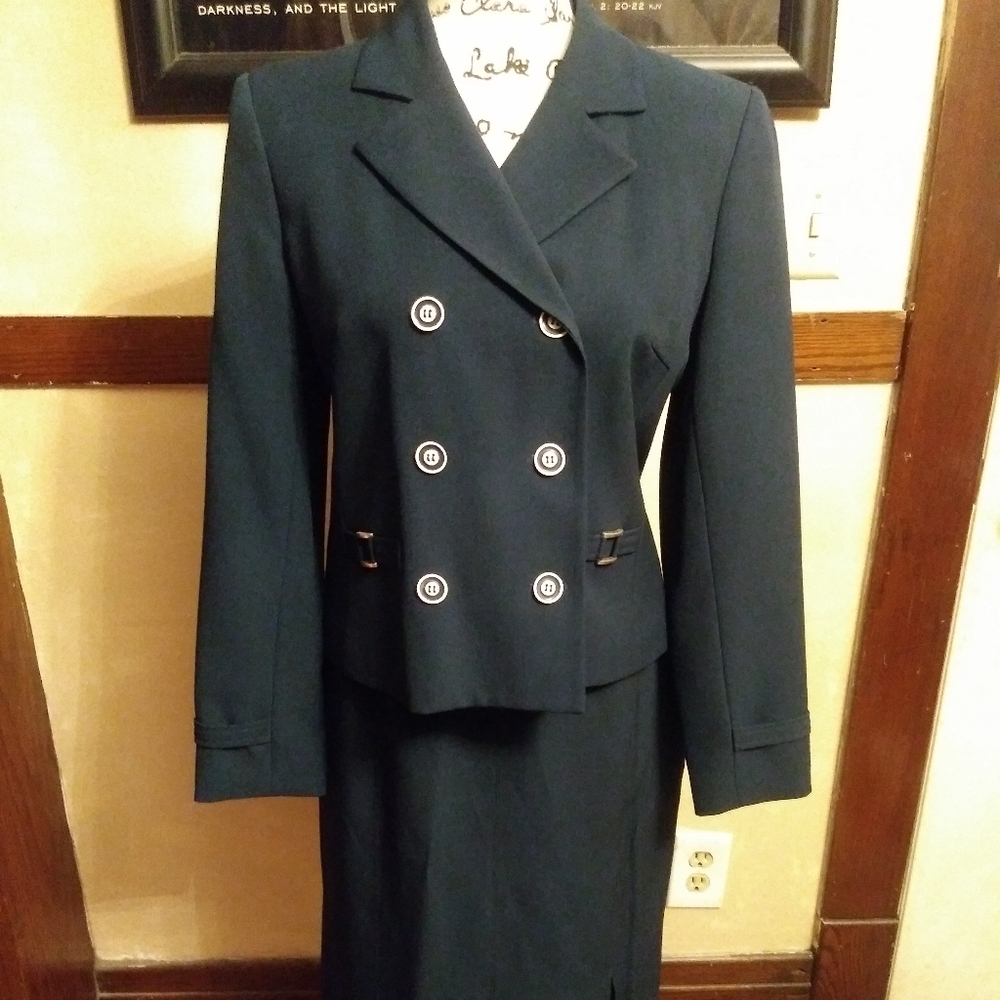 Navy blue two-piece suit